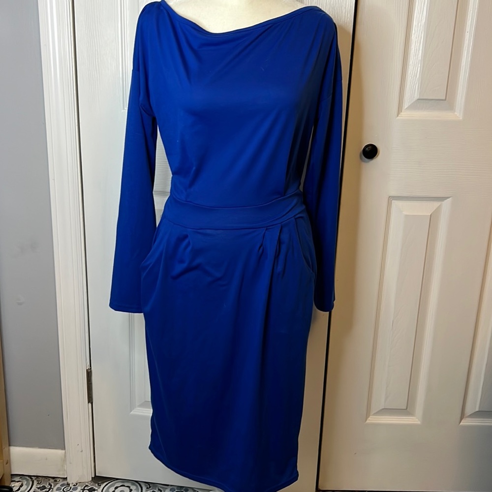 Royal Blue Dress with pockets size M